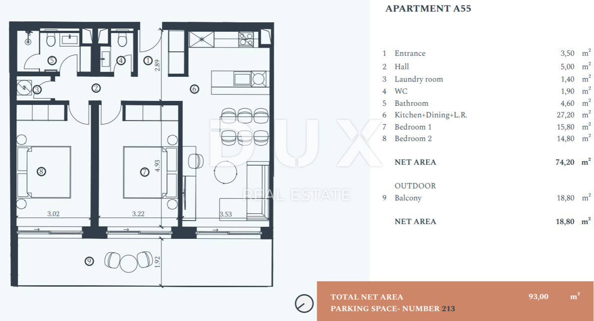 Stanovanje Savudrija, Umag, 103,60m2