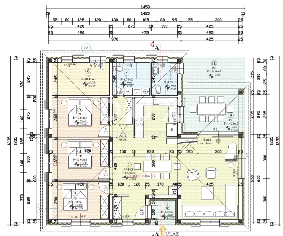 Umag, 1.000m2