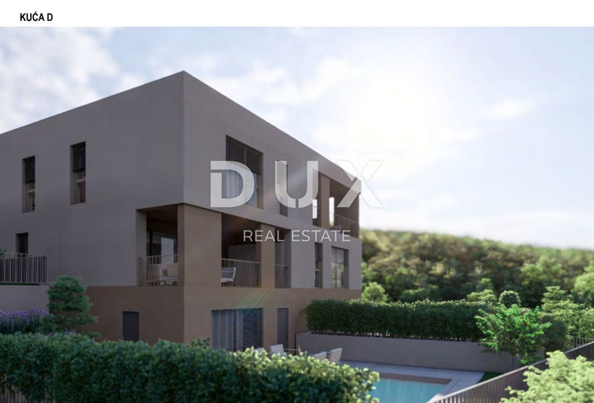 RIJEKA, KOSTRENA - ekskluzivno dupleks stanovanje 164,90 m2 novogradnja s čudovitim pogledom na morje in bazen + vrt 182,60 m2 - S2-D