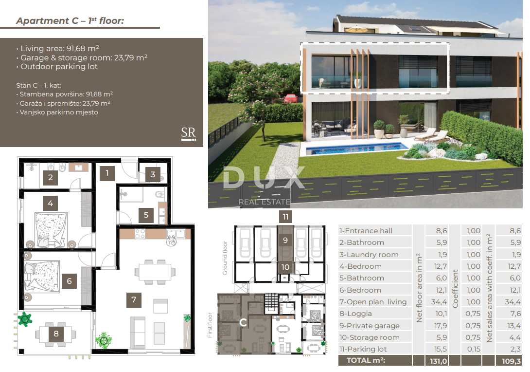 ISTRA, ROVINJ - Apartma v bližini morja v 1. nadstropju