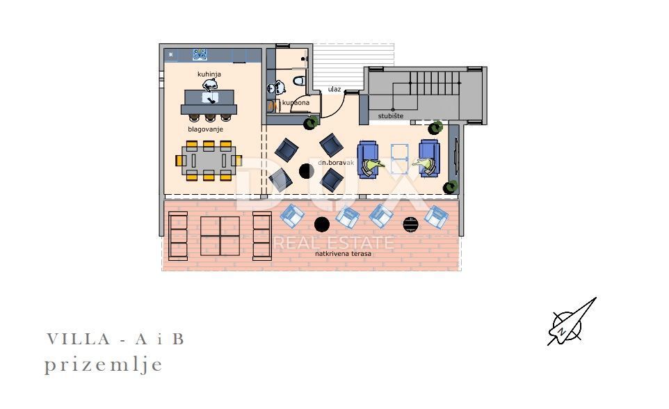 CRIKVENICA, BRIBIR - moderna vila z bazenom, pogled na morje