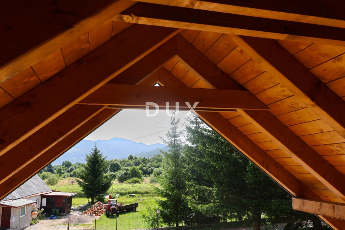 GORSKI KOTAR, LIČ - Samostojna lesena hiša v zaključni fazi, na samem