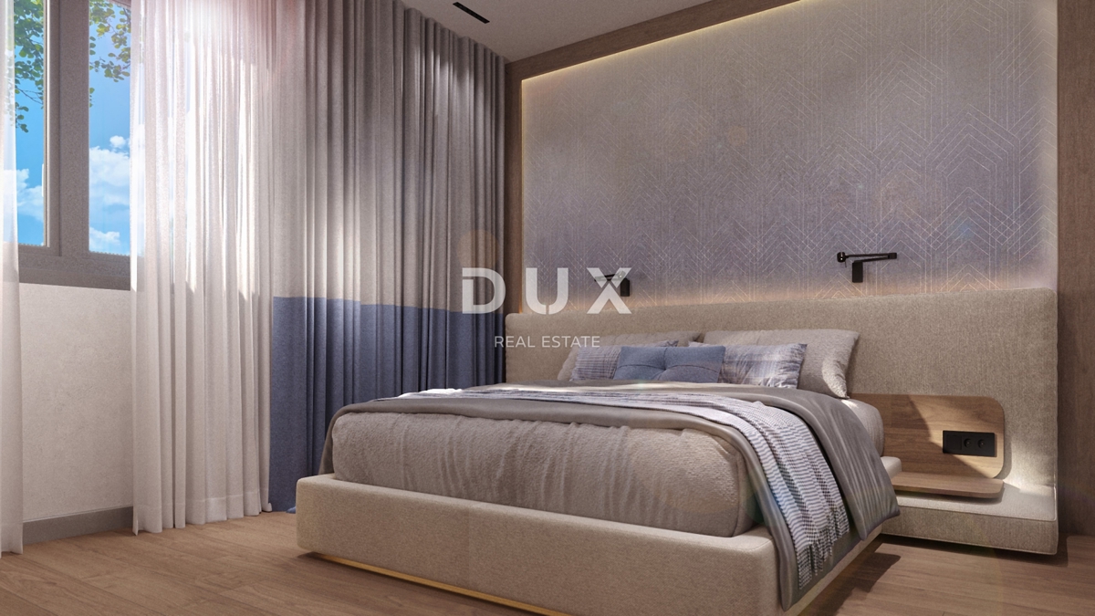 RIJEKA, KANTRIDA - 151m2 veliko stanovanje v luksuzni novogradnji le 250 metrov od morja z garažo in panoramskim pogledom na morje