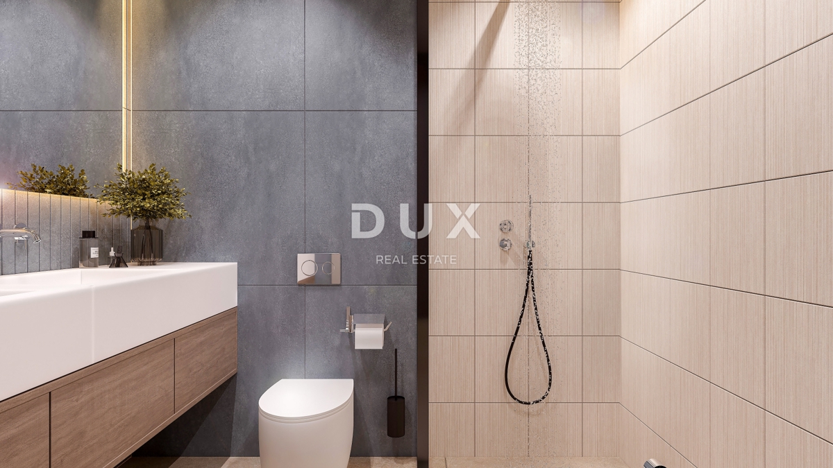 RIJEKA, KANTRIDA - 151m2 veliko stanovanje v luksuzni novogradnji le 250 metrov od morja z garažo in panoramskim pogledom na morje