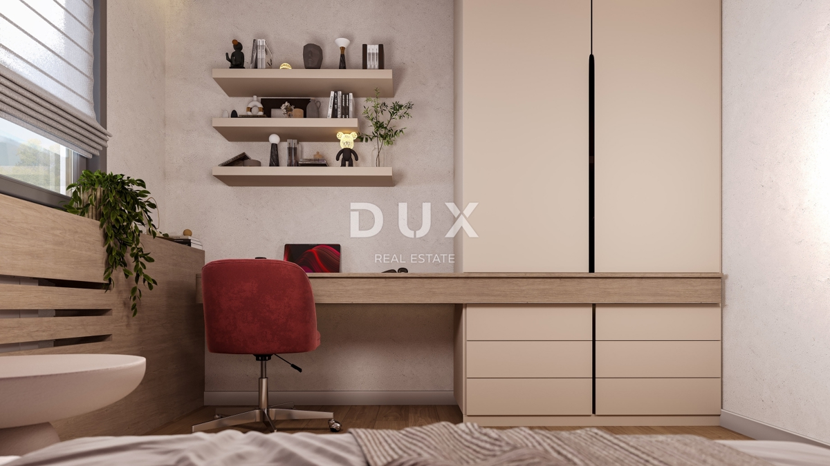 RIJEKA, KANTRIDA - 151m2 veliko stanovanje v luksuzni novogradnji le 250 metrov od morja z garažo in panoramskim pogledom na morje