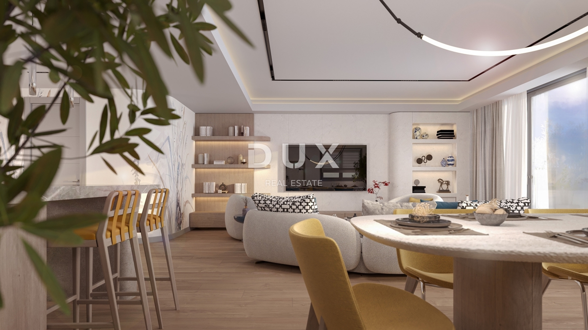 RIJEKA, KANTRIDA - 151m2 veliko stanovanje v luksuzni novogradnji le 250 metrov od morja z garažo in panoramskim pogledom na morje