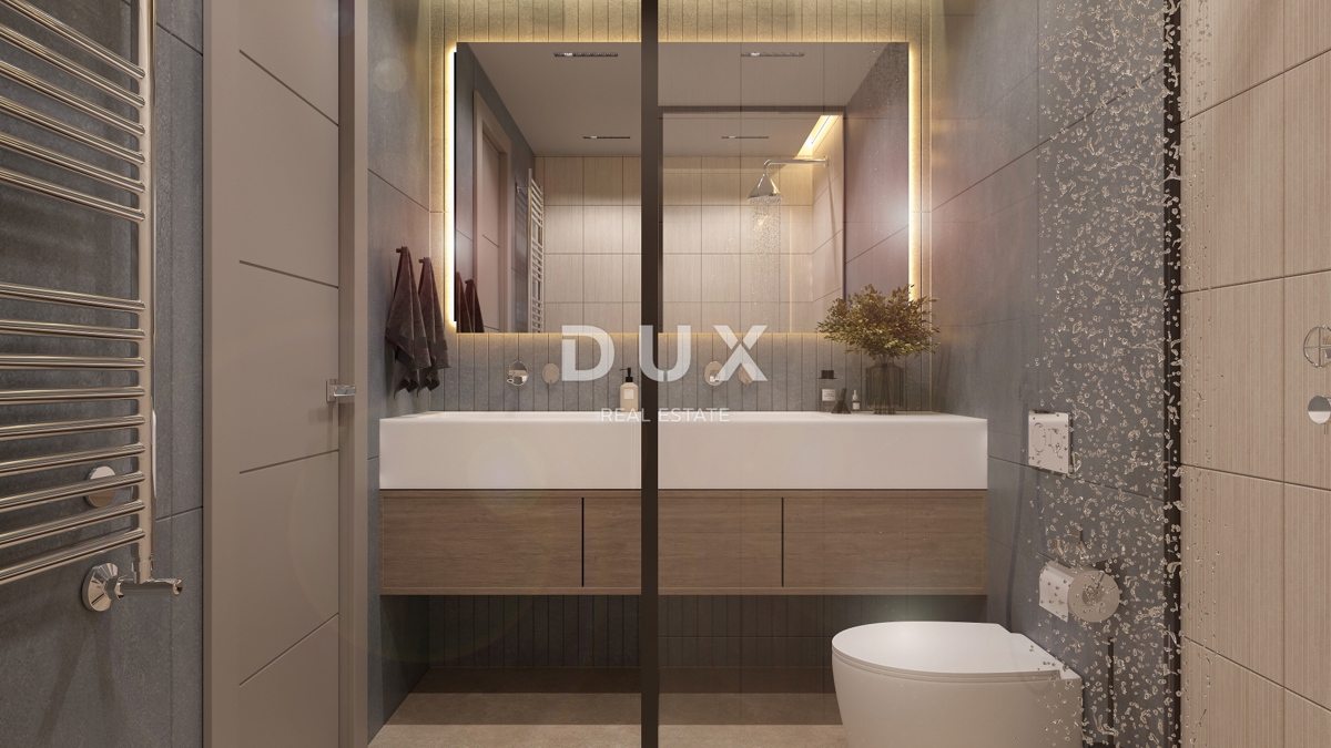 RIJEKA, KANTRIDA - 151m2 veliko stanovanje v luksuzni novogradnji le 250 metrov od morja z garažo in panoramskim pogledom na morje