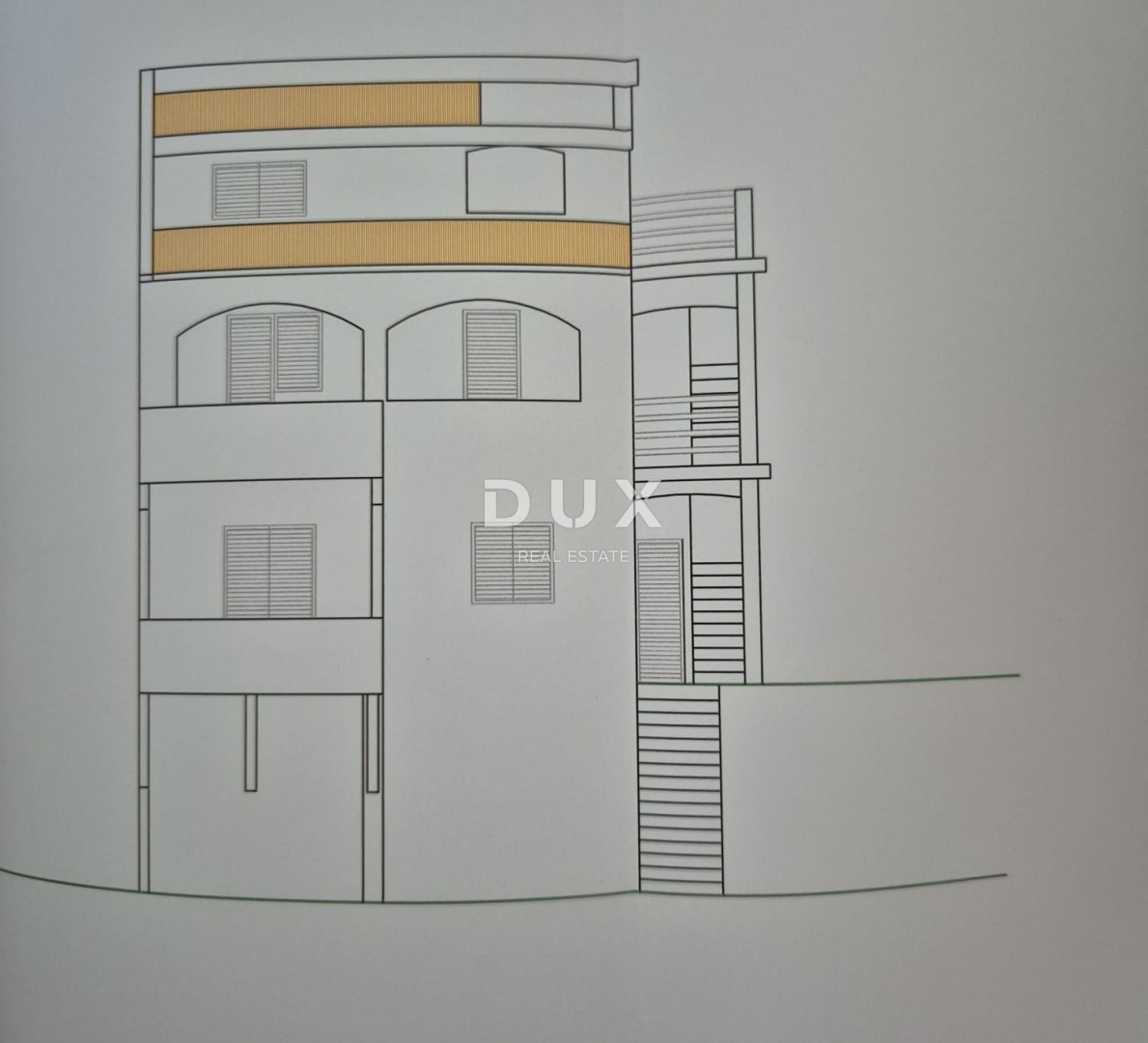 PAG, MESTO PAG - Prostorna hiša s panoramskim razgledom na morje in Velebit