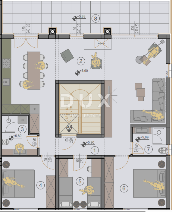 ISTRA, ŠTINJAN - Penthouse s pogledom na morje in odlično razporeditvijo!