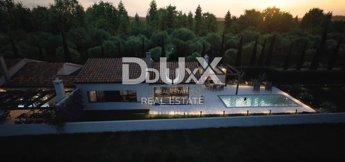 ISTRA, POREČ - Novogradnja, dizajnerska enonadstropna hiša z zasebnim bazenom