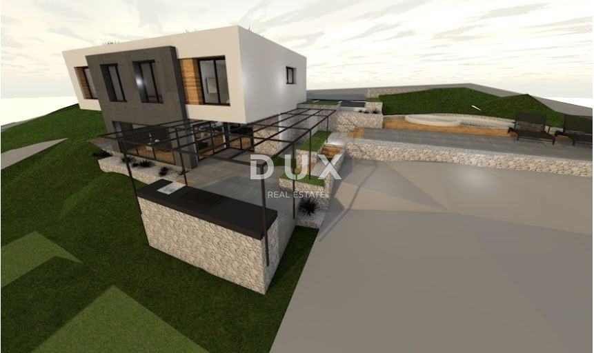 CRIKVENICA - Luksuzna naložba - gradbeno zemljišče s projektom vile in bazenom