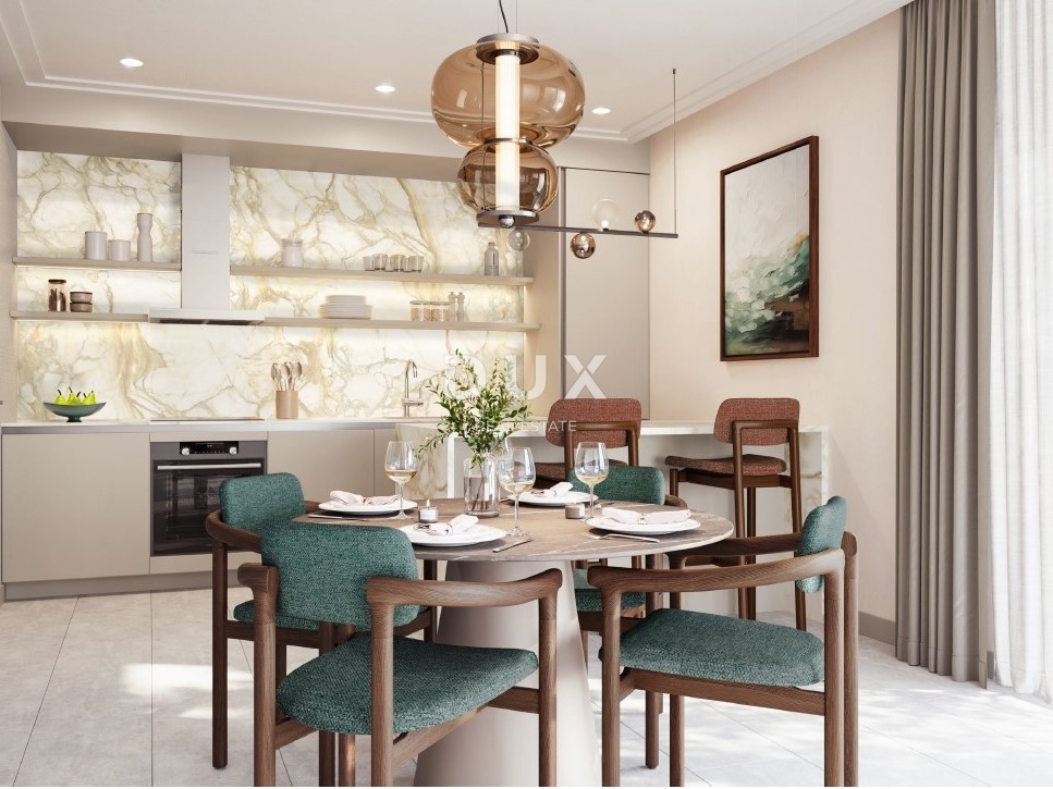 NOVI VINODOLSKI – 63 m² veliko stanovanje v ekskluzivnem letovišču, prva vrsta ob morju z zasebno plažo