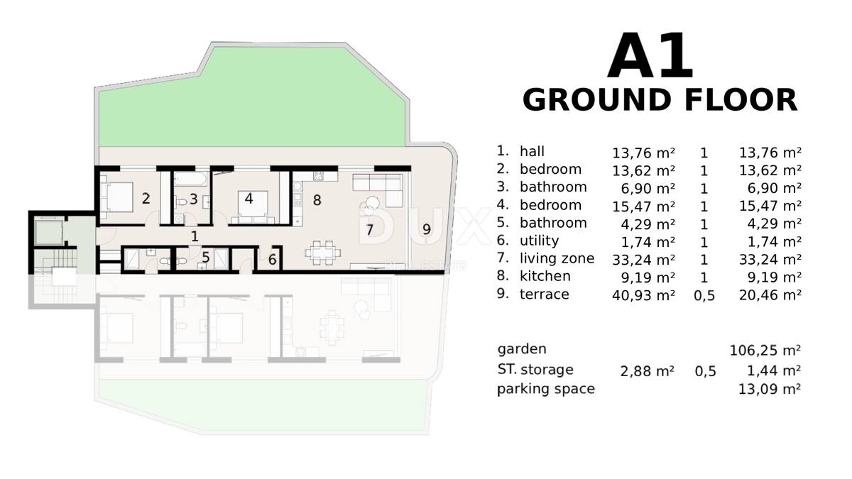 Stanovanje Ičići, Opatija - Okolica, 109m2