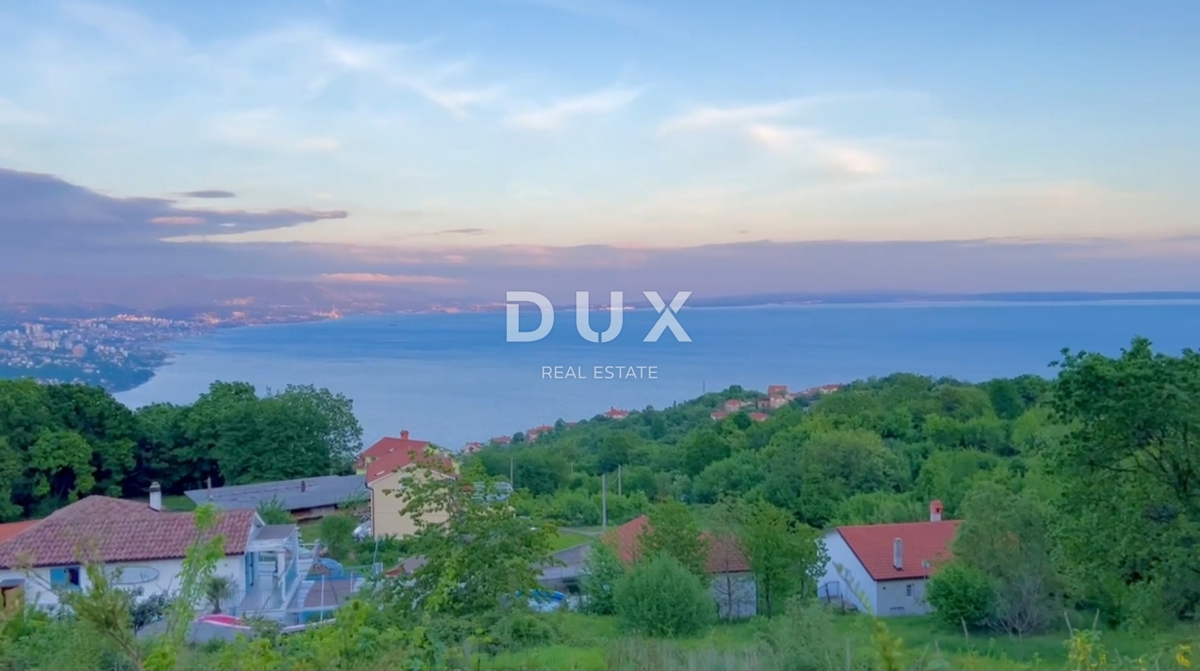 OPATIJA, BREGI - zemljišče 3750m2 S 4 LOKACIJSKIMI DOVOLJENJI! za 4 ekskluzivne vile z bazenom in panoramskim pogledom na morje