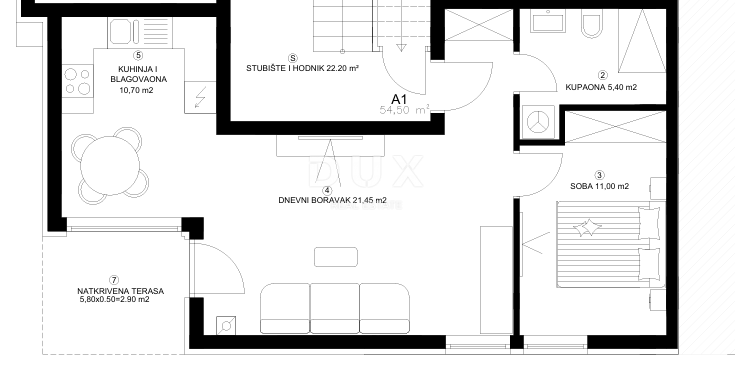 ISTRA, PULA - Stanovanje z 1 spalnico in dnevno sobo z vrtom blizu centra! NOVOGRADNJA!