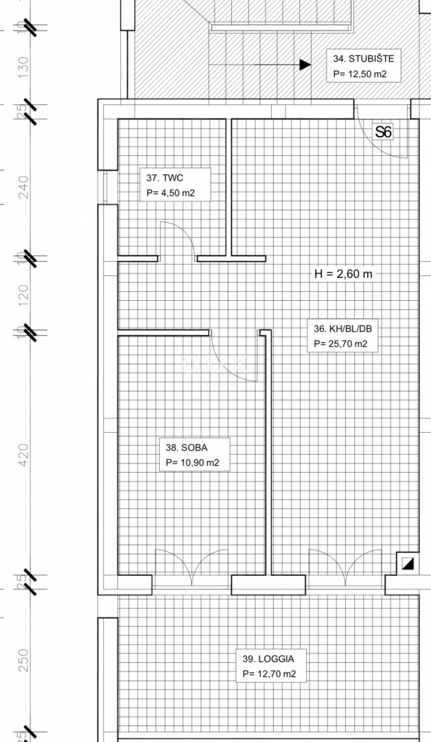 Stanovanje Crvene kuće, Zadar, 78,10m2