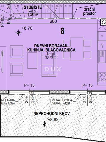 Stanovanje Povljana, 73,40m2
