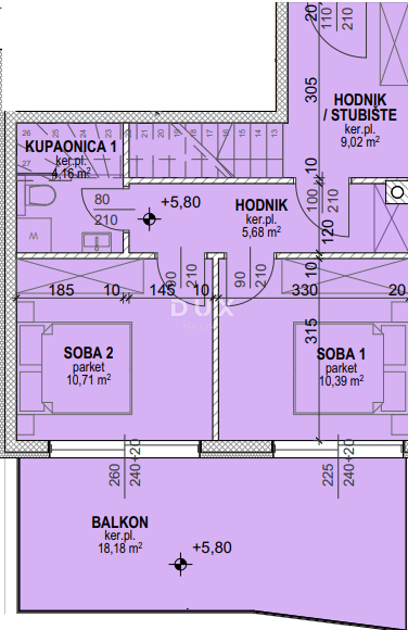 Stanovanje Povljana, 73,40m2