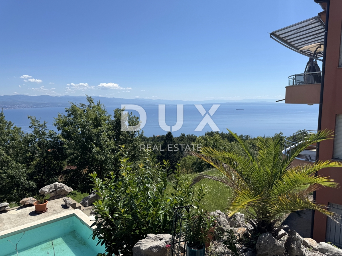LOVRAN, DOBREĆ - Panoramski raj nad Kvarnerjem - stanovanje, ki vam bo vzelo dih