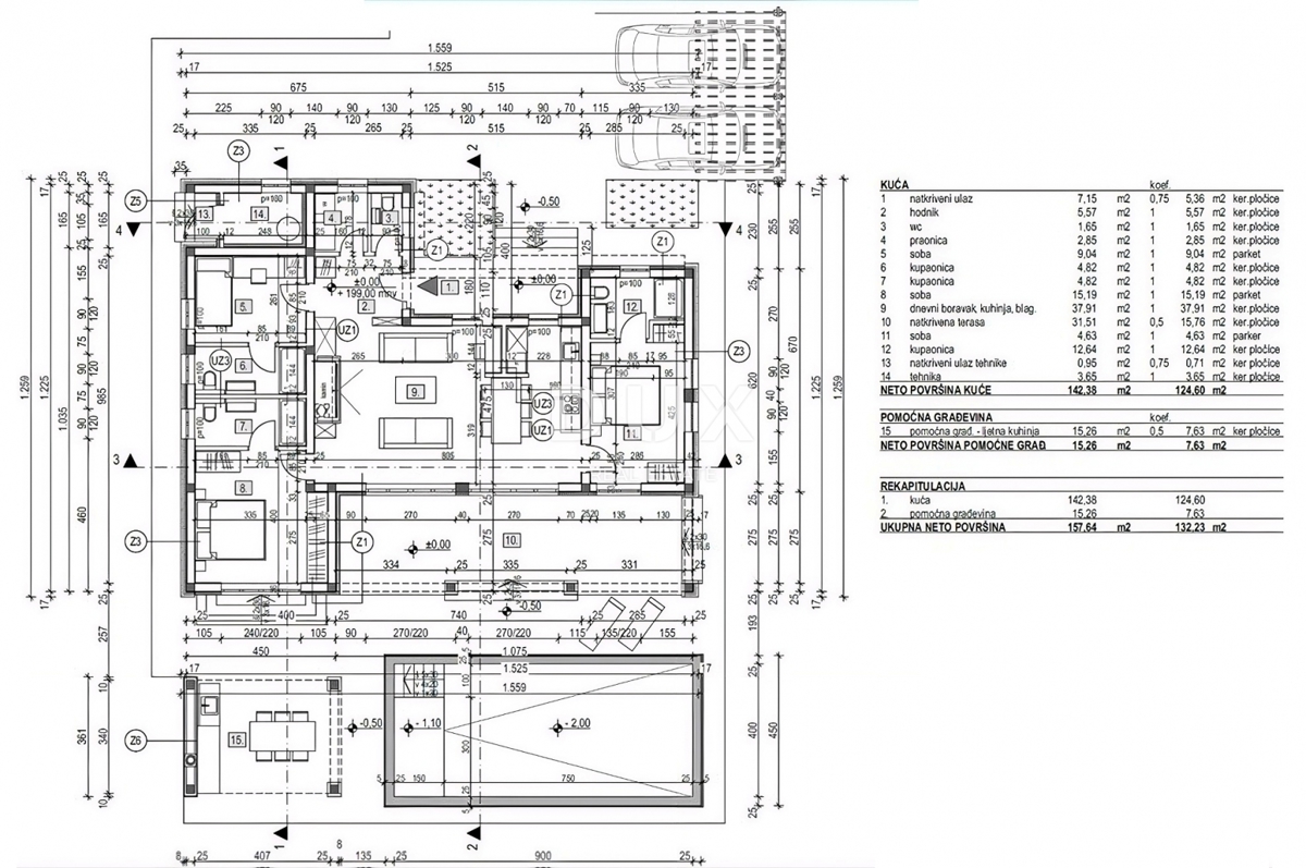 Hiša Svetvinčenat, 124m2