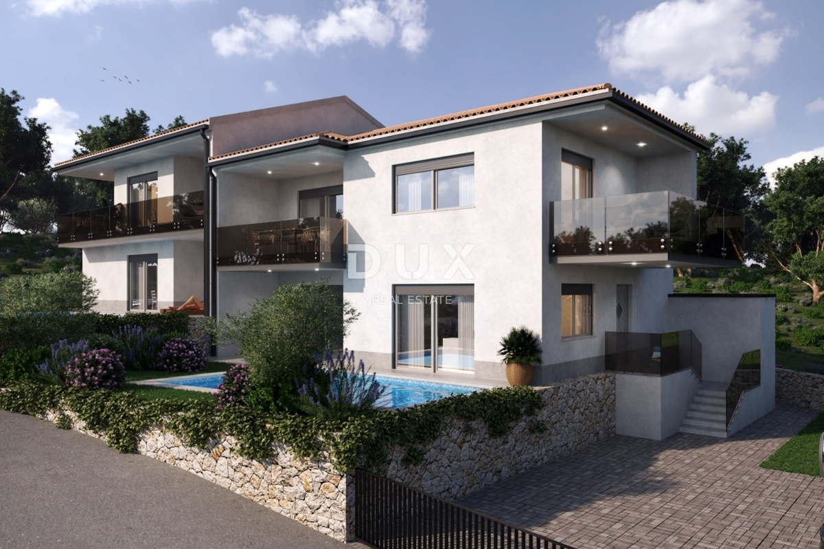 OTOK KRK, VRBNIK - Apartma 2 spalnici + dnevna soba, pogled na morje in očarljivo središče Vrbnika