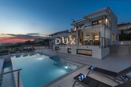 CRIKVNICA, ŠMRIKA - Luksuzna vila z bazenom in čudovitim pogledom na morje