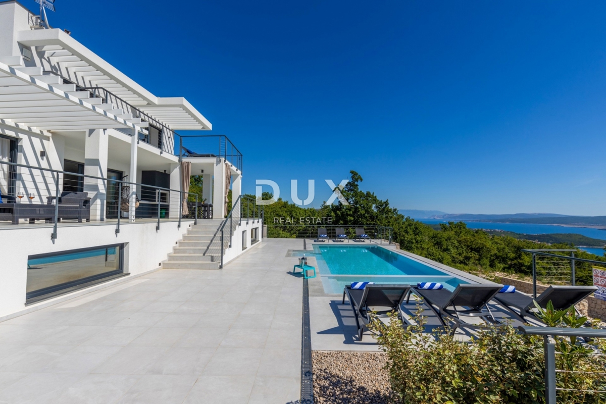 CRIKVNICA, ŠMRIKA - Luksuzna vila z bazenom in čudovitim pogledom na morje