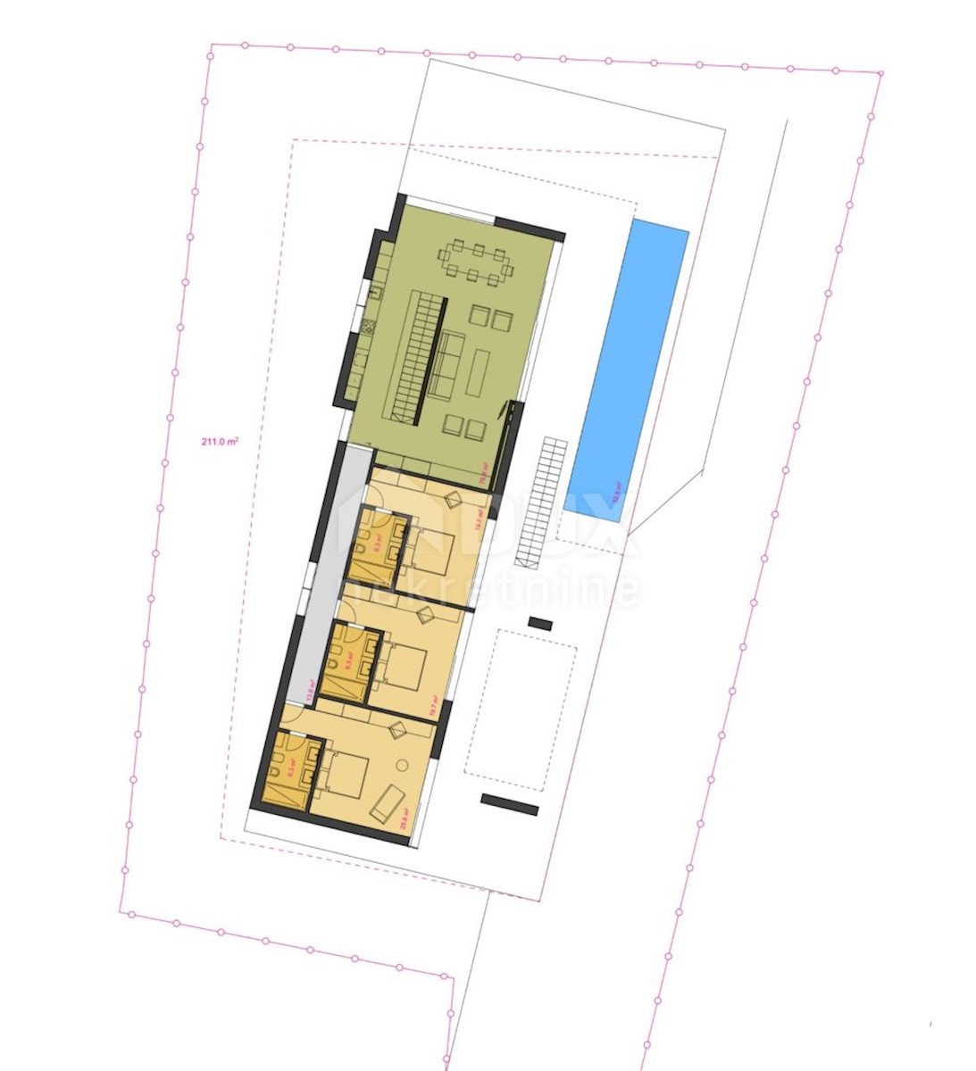 OPATIJA, KOLAVIĆI - gradbeno zemljišče 1096m2 s projektom za vilo s panoramskim pogledom na morje za družinsko hišo / vilo / hišo za najem - počitnice z bazenom