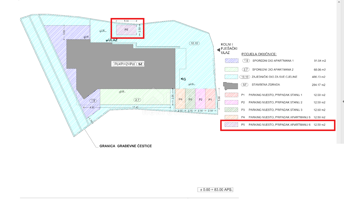 OPATIJA, CENTER - novozgrajeno stanovanje 77,09m2 s panoramskim pogledom na morje - STANOVANJE 6