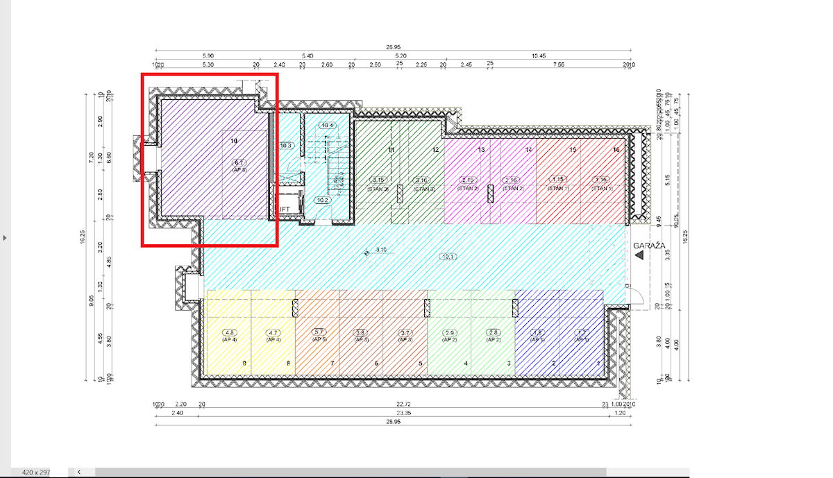 OPATIJA, CENTER - novozgrajeno stanovanje 77,09m2 s panoramskim pogledom na morje - STANOVANJE 6