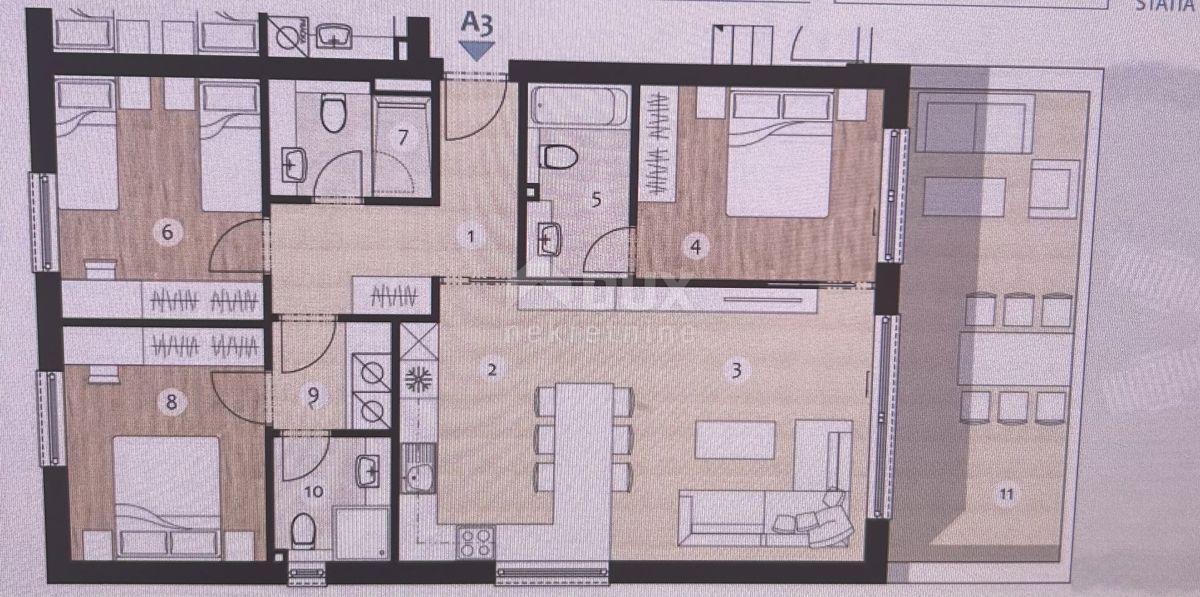 ZADAR, UGLJAN - Čudovit apartma s pogledom na morje, A3