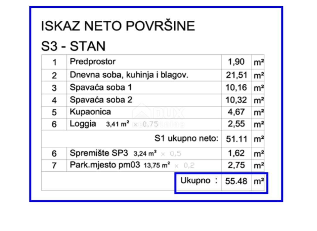 ISTRA, PULA - Stanovanje 55,48 m2!