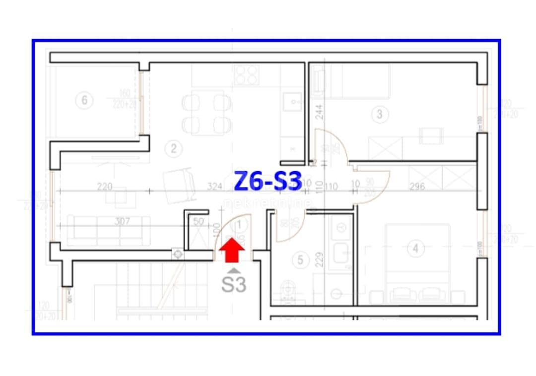 ISTRA, PULA - Stanovanje 55,48 m2!