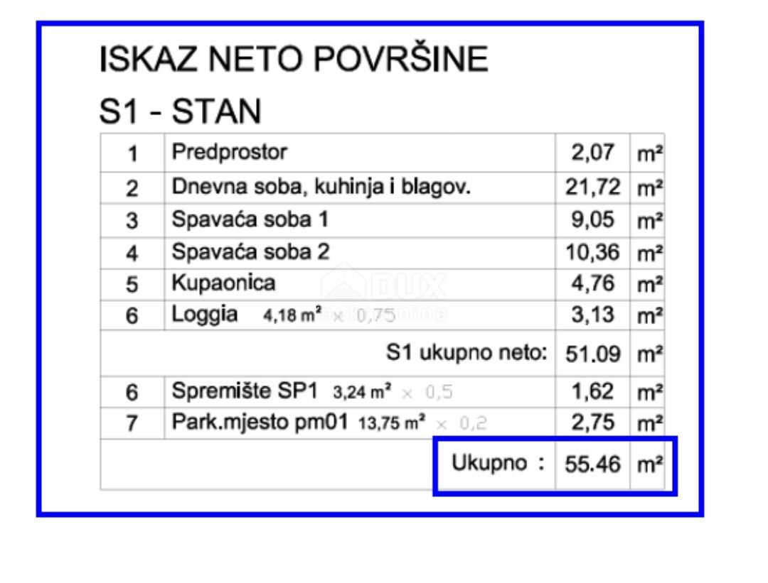 Veli vrh, Pula, 55,46m2