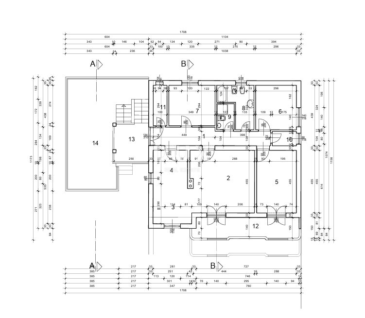 KOSTRENA, REKA - samostojna hiša z vrtom in pogledom na morje, mirna ulica, 400m od morja