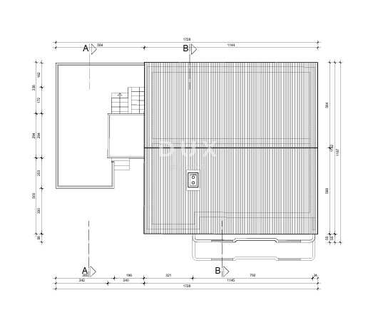 KOSTRENA, REKA - samostojna hiša z vrtom in pogledom na morje, mirna ulica, 400m od morja