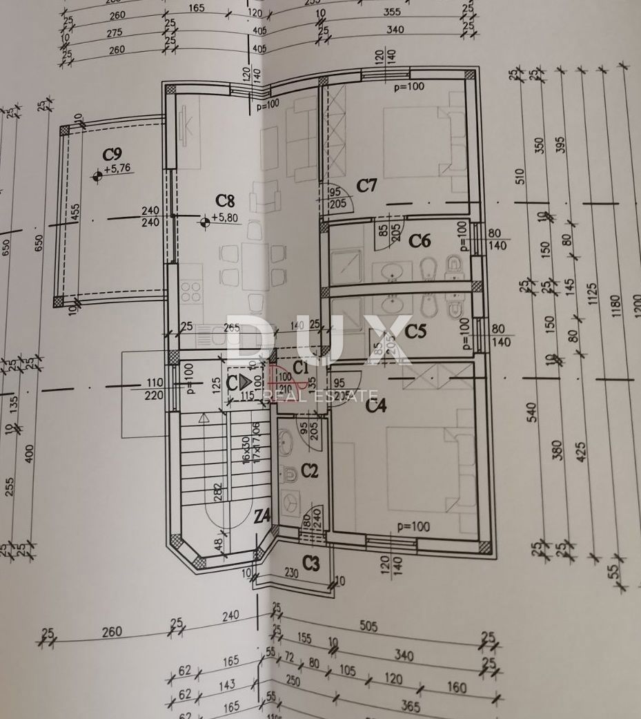 ISTRA, MEDULIN 2-s stanovanje, 2. nadstropje, parkirišče 75 m2 - POGLED NA MORJE!!