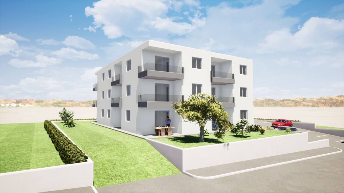 ISTRA, UMAG - Apartma z vrtom v novogradnji 200m od morja