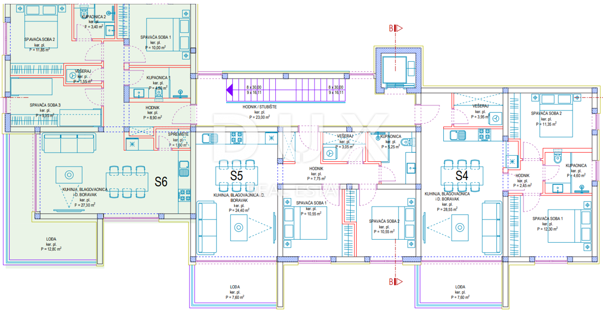 ZADAR, PRIVLAKA - Eleganten apartma v prvem nadstropju le 190 metrov od morja! Novogradnja! S6