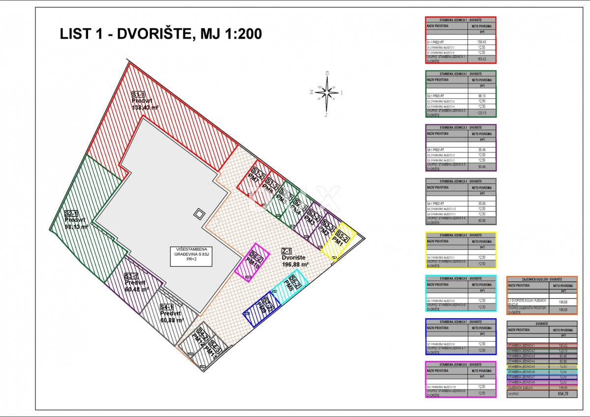 ŠIBENIK, VODICE – Dvostanovanjsko stanovanje z dvoriščem na mirni lokaciji