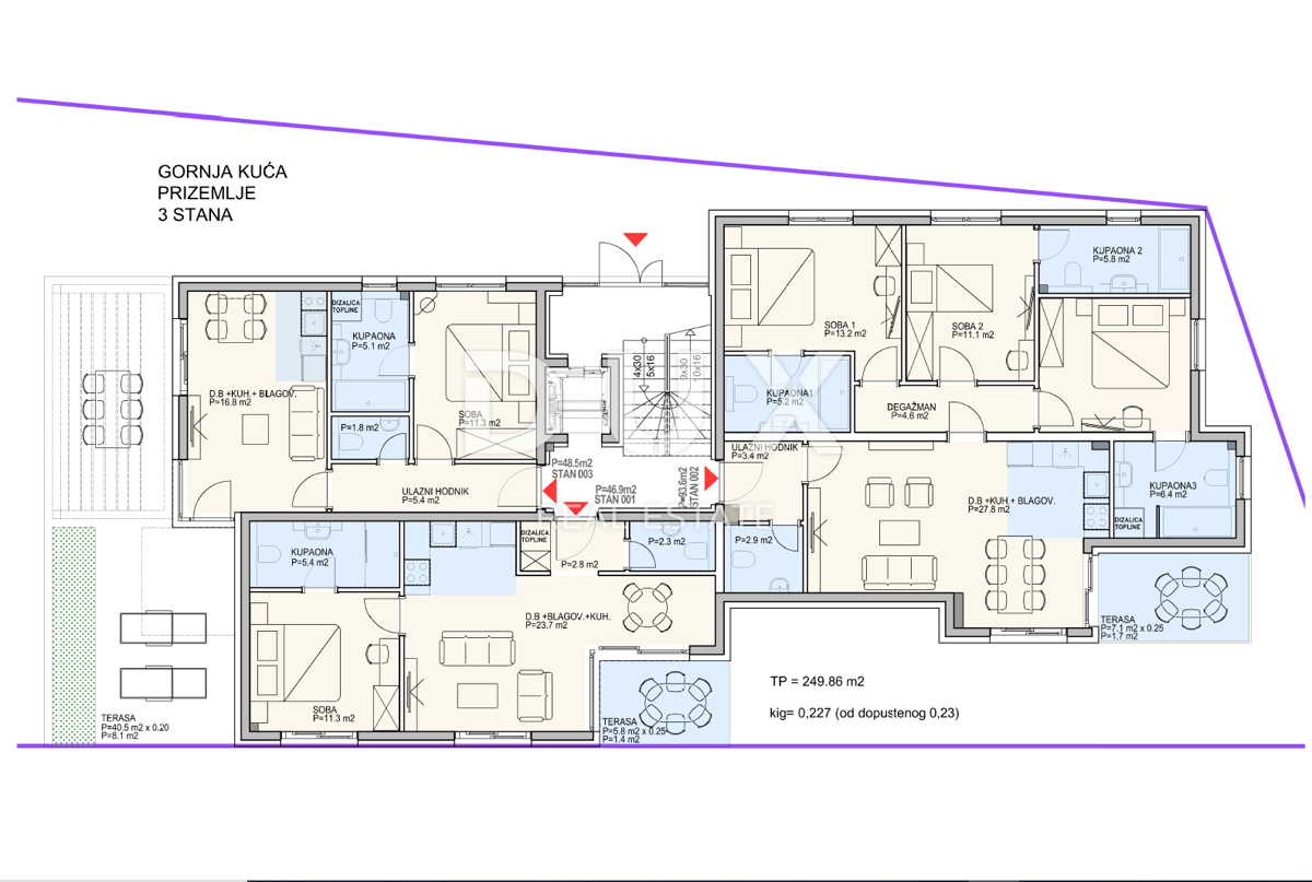 OPATIJA, IČIĆI - gradbeno zemljišče 2800m2 Z LOKACIJSKIM DOVOLJENJEM!! In s pogledom na morje za stanovanjski objekt - stanovanja/apartmaje