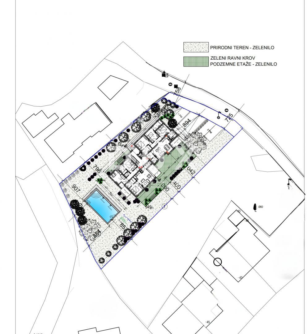 OPATIJA, IČIĆI - gradbeno zemljišče 2800m2 Z LOKACIJSKIM DOVOLJENJEM!! In s pogledom na morje za stanovanjski objekt - stanovanja/apartmaje