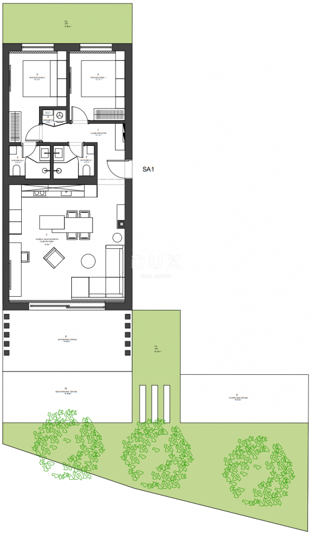 ZADAR, ZATON - Apartma z vrtom 95 metrov od morja! SA1