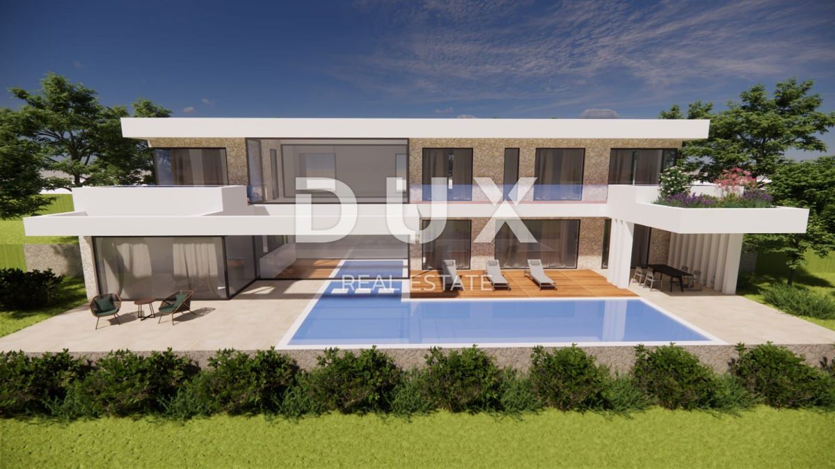 ZADAR, MASLENICA - Gradbeno zemljišče s pogledom na morje in idejnim projektom