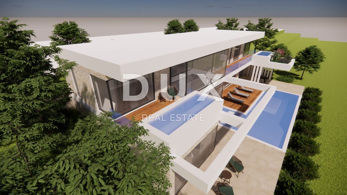 ZADAR, MASLENICA - Gradbeno zemljišče s pogledom na morje in idejnim projektom