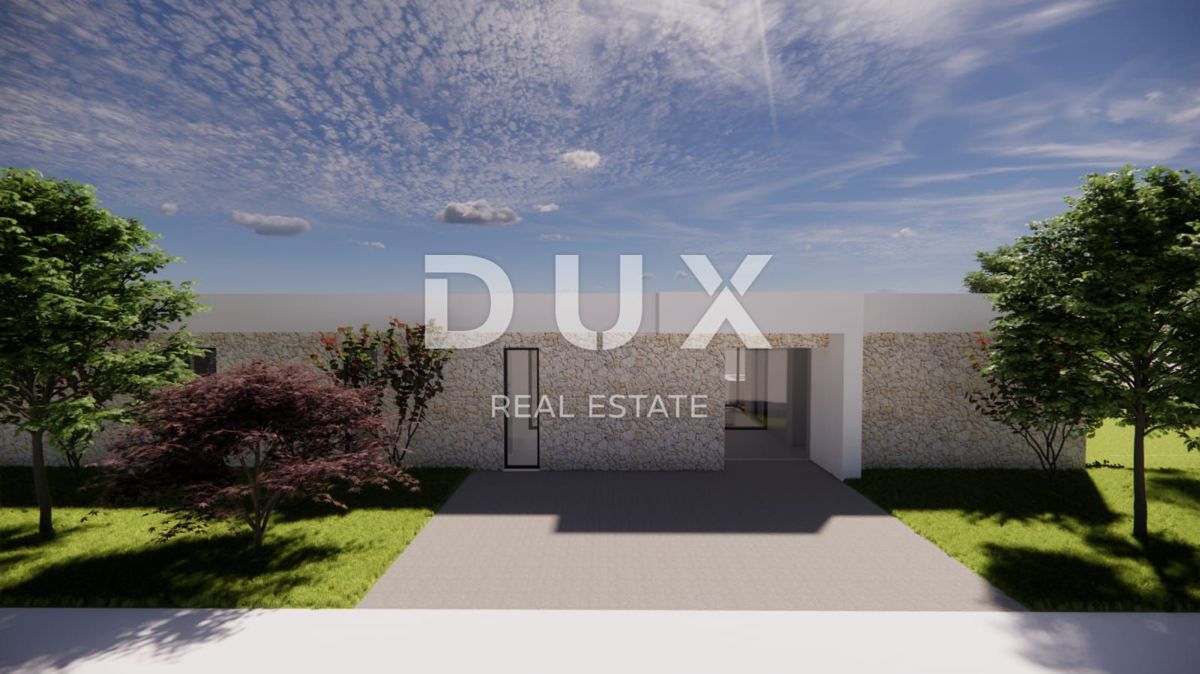 ZADAR, MASLENICA - Gradbeno zemljišče s pogledom na morje in idejnim projektom