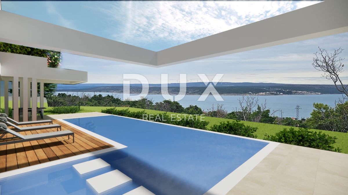 ZADAR, MASLENICA - Gradbeno zemljišče s pogledom na morje in idejnim projektom