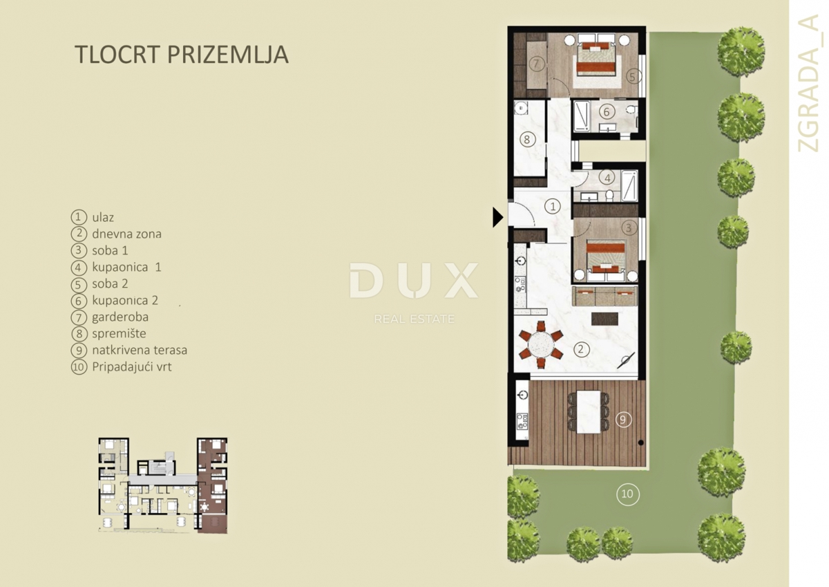 ISTRA, NOVIGRAD - Stanovanje z vrtom v luksuzni novogradnji