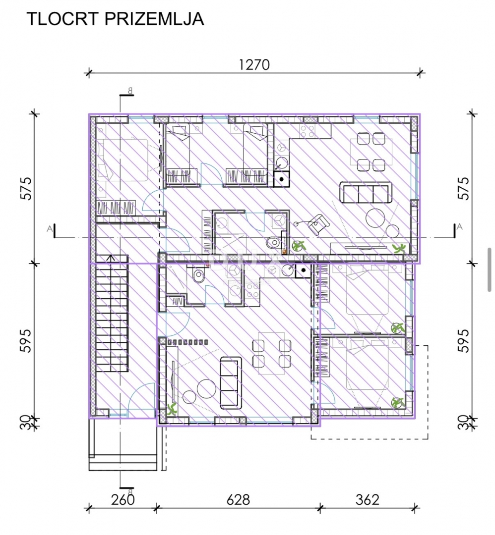 ZADAR, BIBINJE - Dvosobno stanovanje z vrtom na atraktivni lokaciji S1