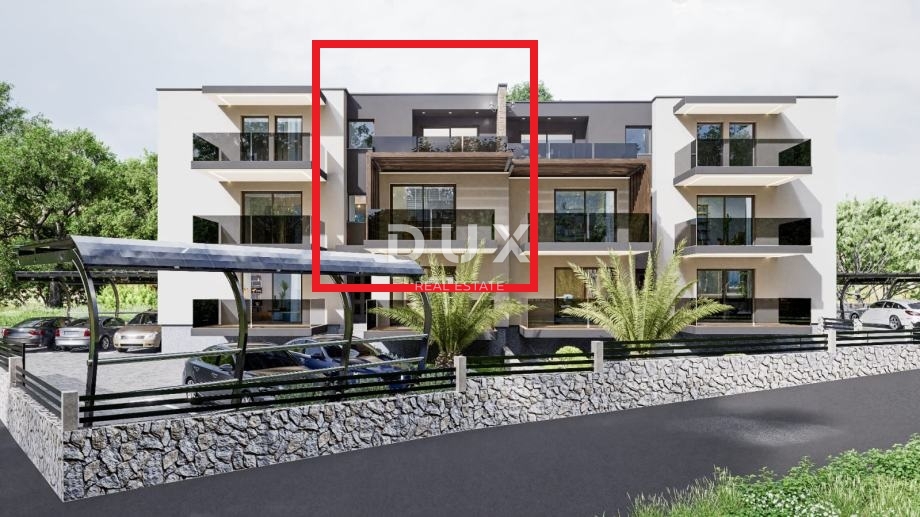 RIJEKA, PEHLIN, PODMURVICE - dvonadstropno stanovanje 106,97 m2 v novogradnji s pogledom na morje, dnevna soba + 3 spalnice. - STANOVANJE 4L